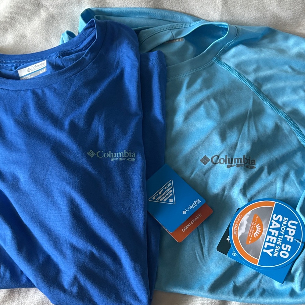 2 Columbia PFG fishing shirts